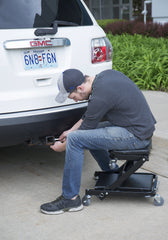 Pro-LifT padded headrest close-up offering comfort during long under-vehicle jobs