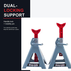 Pro-LifT stamped steel base detail demonstrating broad contact area and stability