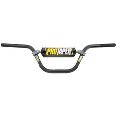 Pro Taper seven eighths handlebar front view showing bend and platinum grey finish for precise control