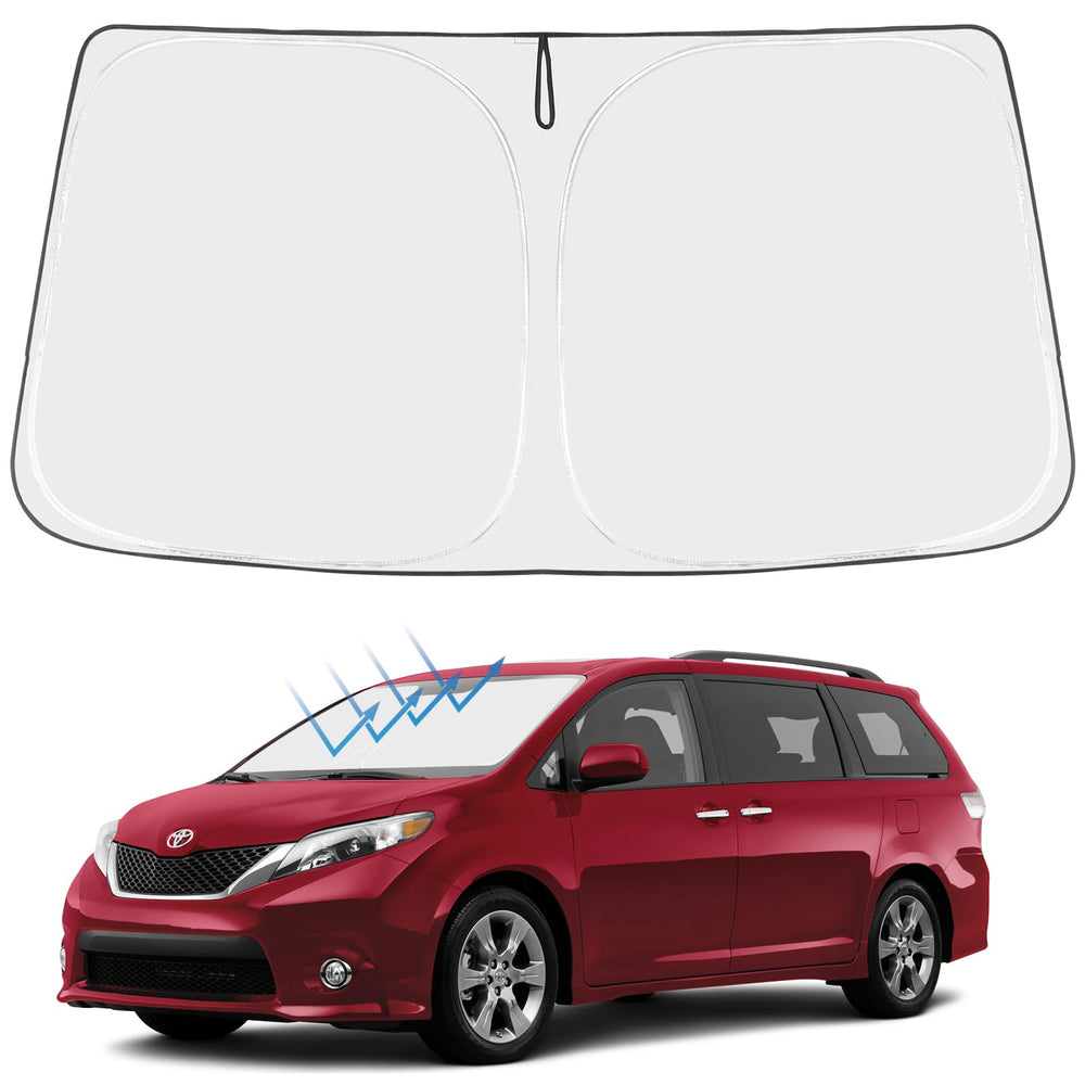 Proadsy front view of shade packaging showing fit for Sienna and easy identification