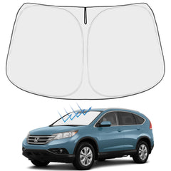 Proadsy front view of shade showing full windshield coverage and improved cabin protection