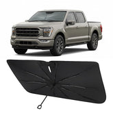Proadsy front view on Ford F-150 showing precise windshield fit and full coverage