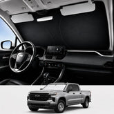 Proadsy front view showing full windshield coverage and quick placement benefit