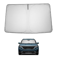 Proadsy front view showing precise Carnival windshield fit and full coverage benefit