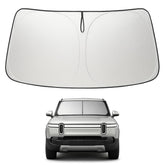 Proadsy front windshield view showing full R1S coverage and precise fit benefit