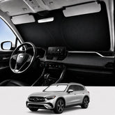 Proadsy front view of GLC-shaped shade showing tailored fit benefit