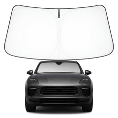 Proadsy Macan front view showing full windshield coverage and quick protection