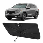 Proadsy front view showing precise MDX-fit and full windshield coverage