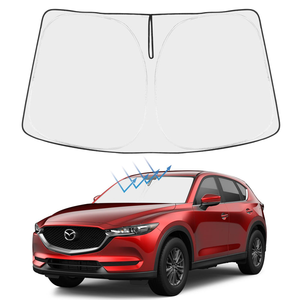 Proadsy front view on CX-30 windshield showing full coverage and sun protection