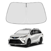 Proadsy front view on Sienna showing full windshield coverage and sun protection