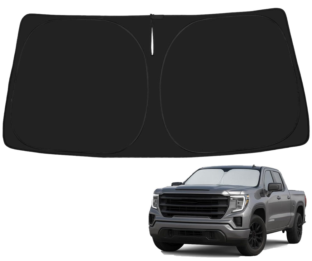 Proadsy front view of shade showing full windshield fit and better coverage