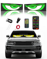 Probapro front view of LED devil eyes sign showing bright animated display and visibility