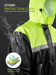 ProHydra hood with visor stowed in collar for weather-ready convenience