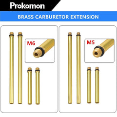 Prokomon brass threaded extensions close detail for secure fit
