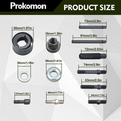 Prokomon center screw closeup highlighting heat-treated steel for long-lasting strength