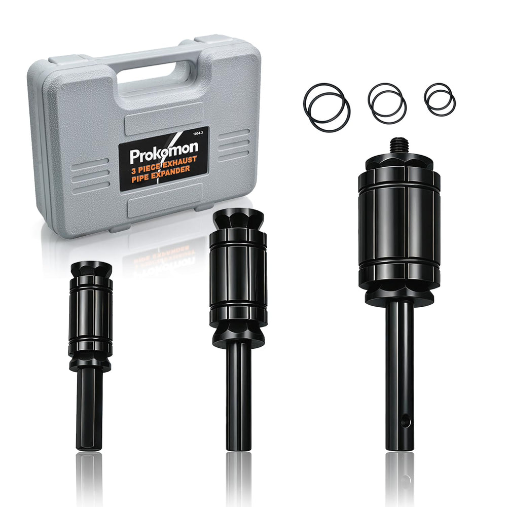 Prokomon front packaging showing three expanders and compact case, tool-ready organization