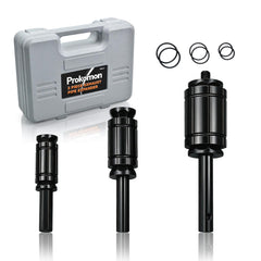 Prokomon front packaging showing three expanders and compact case, tool-ready organization