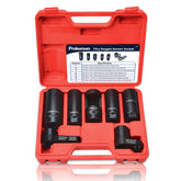 Prokomon front view of seven oxygen sensor sockets showing sizes and ends, durable set benefit