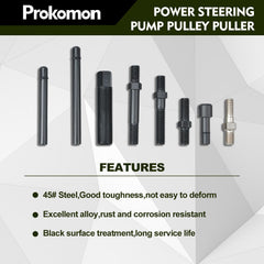 Prokomon kit in use on a car demonstrating safe pulley removal and reduced damage risk