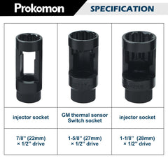 Prokomon side profile of offset socket emphasizing compact design for tight spaces