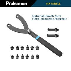 Prokomon frosted-handle close-up showing grip texture for secure handling