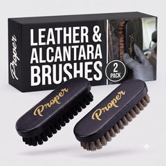 PROPER DETAILING CO. front packaging showing both brushes and benefits