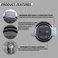 Prosentuo kit components laid out to show included metal and seal parts