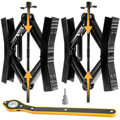 Proud Panda front view of packaged chock set showing included components and benefits