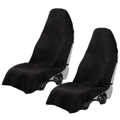 Prpeko front view of full black seat cover protecting seat