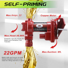 PRUNkuar side motor and label highlighting 12V high-flow power