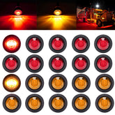 PSEQT front view of 20-piece marker light set showing compact kit and color mix for easy selection