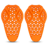 PSLER knee armor front view showing coverage and secure fit benefit