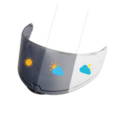 PSLER front view visor on Strada helmet showing fit and brand benefits