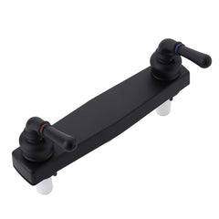 PureHaven front view black faucet showing clean modern style and easy control