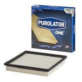 Purolator front packaging showing A48171 filter and clear product branding benefits