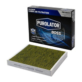 PurolatorBOSS front packaging showing product and fitment benefits