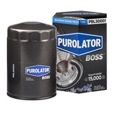 Purolator PBL30001 front view showing label and spin-on design for easy replacement