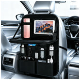 Purthog front view of hanging organizer showing neat storage and seat protection