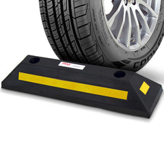 Pyle front view parking stopper showing secure positioning benefit