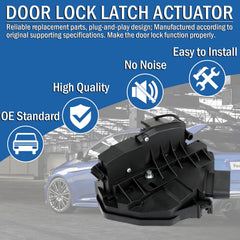Qagea rear left actuator installed in door demonstrating restored lock function
