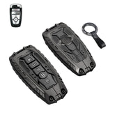 QBUC front view metal fob cover showing rugged protection benefit