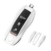 QBUC white key fob cover front view showing clean painted finish and fit