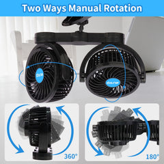 QIFUN fan installed on rear seat delivering cool air to passengers
