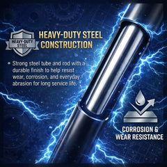 QiMox hood struts ball joint detail showing easy, drill-free installation benefit