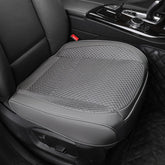 Qinlive front view gray seat cover showing clean installed look and protection