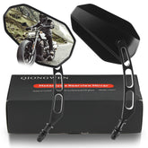 QIONGWEN front view of both mirrors showing sleek black finish and clear styling benefits