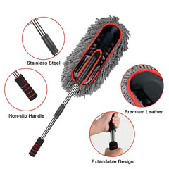 QLTUDN small handheld duster used on dashboard for fast interior tidy-up