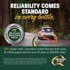 Quaker State pour spout detail demonstrating easy pouring and reduced spills