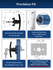 Quality Life locking cam with bolts displayed for clear installation guidance and secure fit