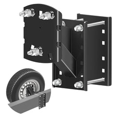 Qualward front view of bracket showing secure mounting and strength